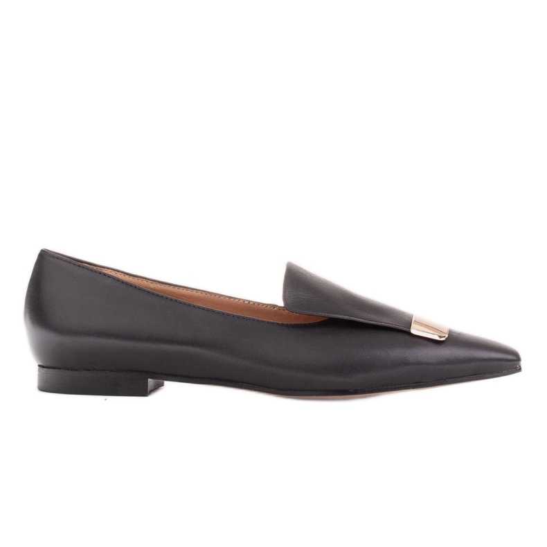 Marco Shoes Ballerinor med dekorativ tunga svart