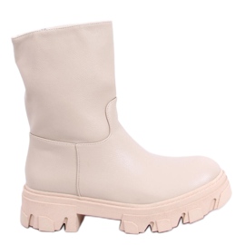 Svarta stövlar med en rak övre QT29P SVART (kamel)