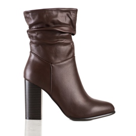 Lovery Höga stövlar med rynkad ovandel brun