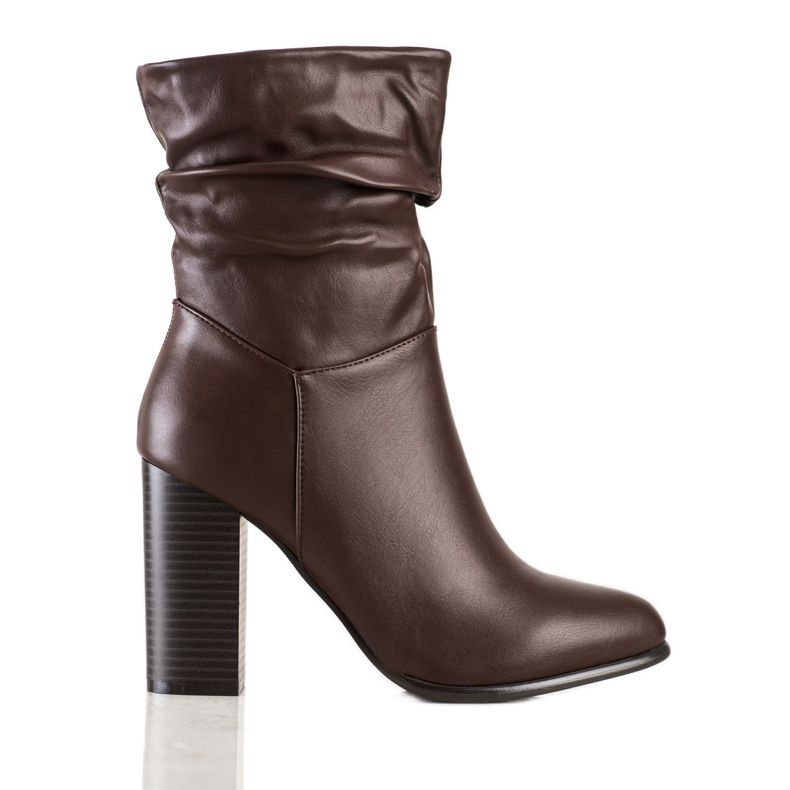 Lovery Höga stövlar med rynkad ovandel brun