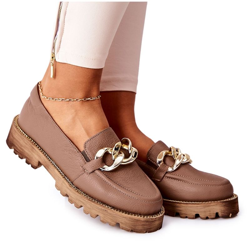 Nicole Dam Loafers Läder Brun Sthonto