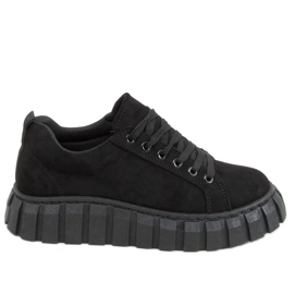 Svarta 19287 All Black sneakers med tjock sula