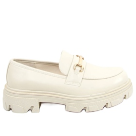 Loafers på en tjock sula YY11 Beige