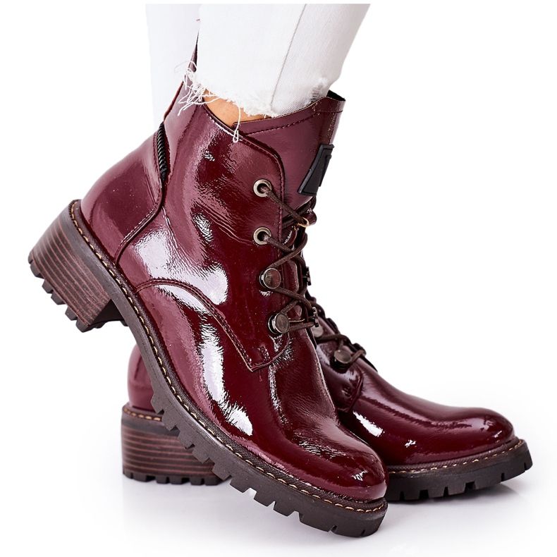 Vinceza Lackerade Maroon Cloghan Warm Boots rödvin
