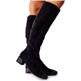 Vinceza Damskor på högklackig mocka svart Bolea