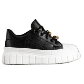 SHELOVET Sneakers med modekedja svart