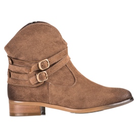 VINCEZA cowboystövlar med spännen brun