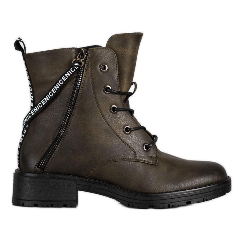 Stövlar med dekorativt Vinceza-bälte grön