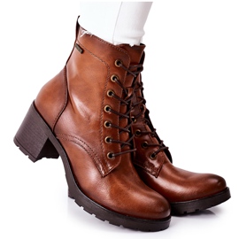 Vinceza Varma damstövlar på hälen Camel Dunaff brun