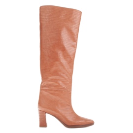 Marco Shoes Klackskor för en bred kalv brun