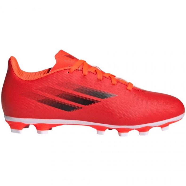 Adidas X Speedflow.4 FxG Jr FY3319 fotbollsskor röd apelsiner och röda