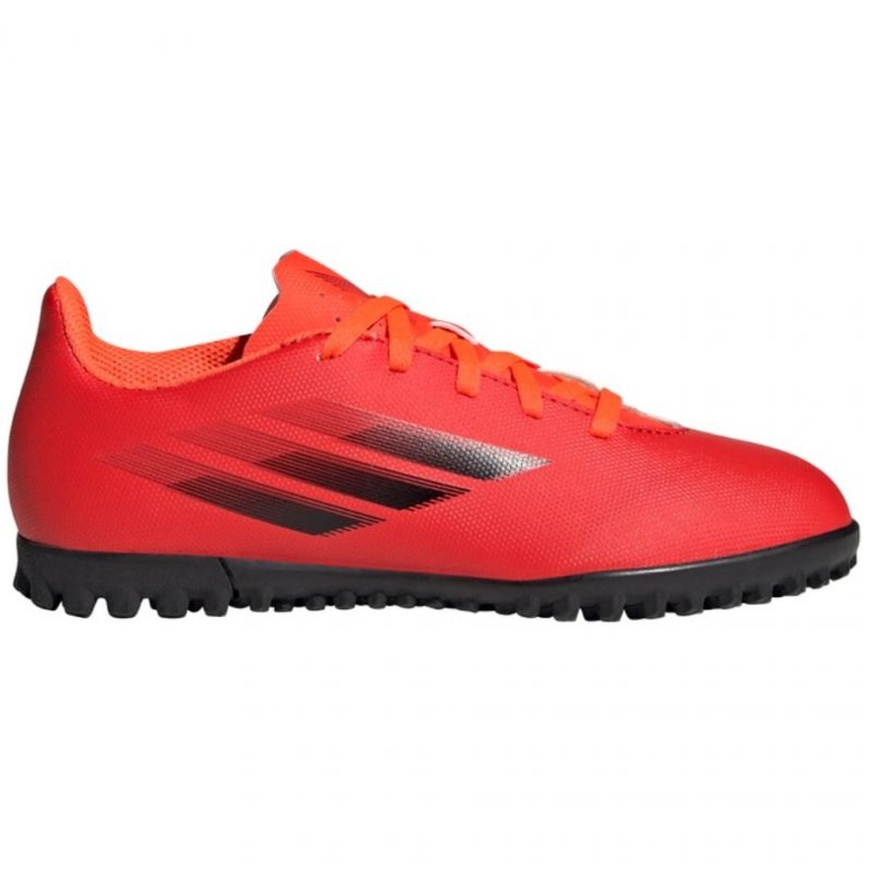 Adidas X Speedflow.4 Tf Jr FY3327 fotbollsskor röd apelsiner och röda