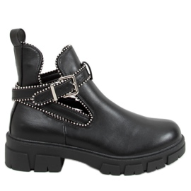 Black Boots cut out black 20223C-18 Black svart