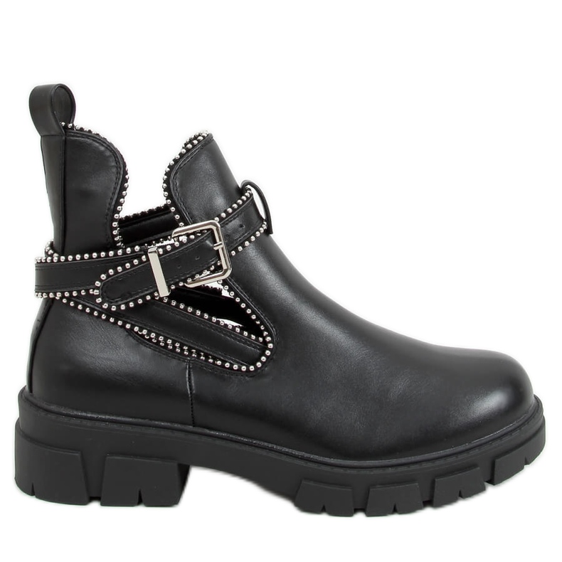 Black Boots cut out black 20223C-18 Black svart