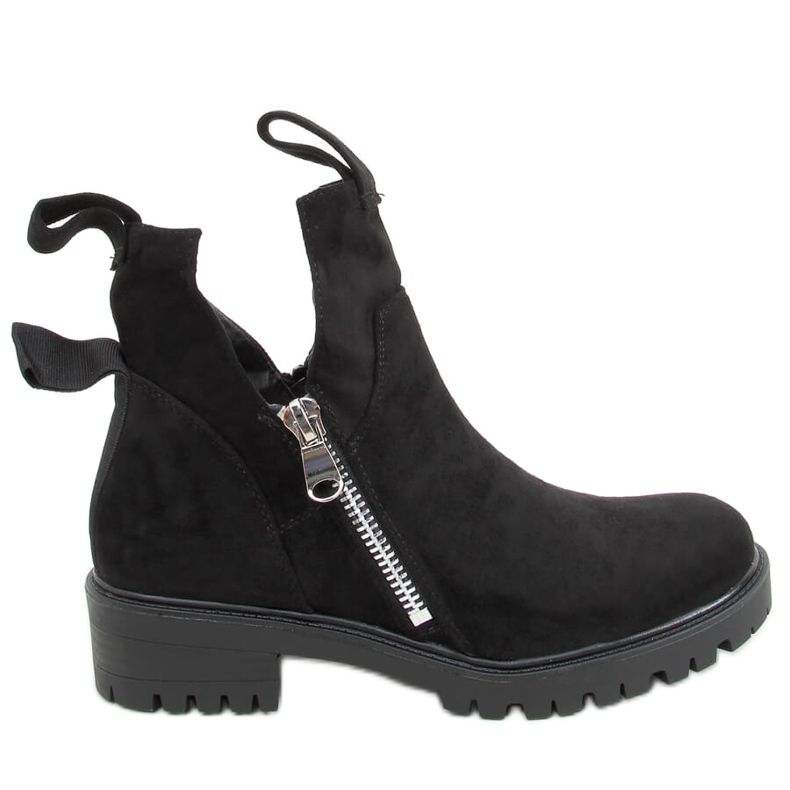 Svarta stövlar utklippta utskurna SP150 Svart