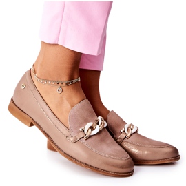 Dam Brogues Maciejka lackade loafers Beige 4099B-04 / 00-1