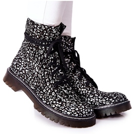 Damskor Glany Workers Maciejka Svart-Vit 01609-48