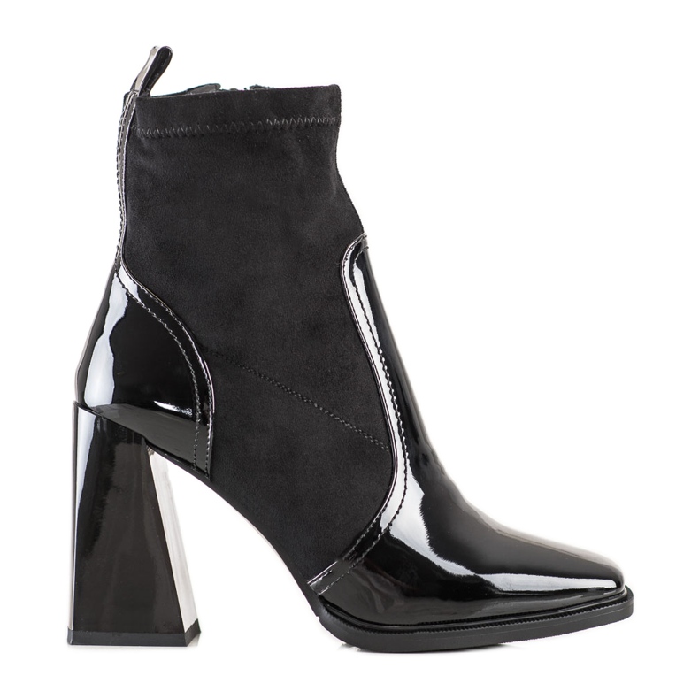 S. BARSKI Stövlar på trapezformad häl S.BARSKI svart