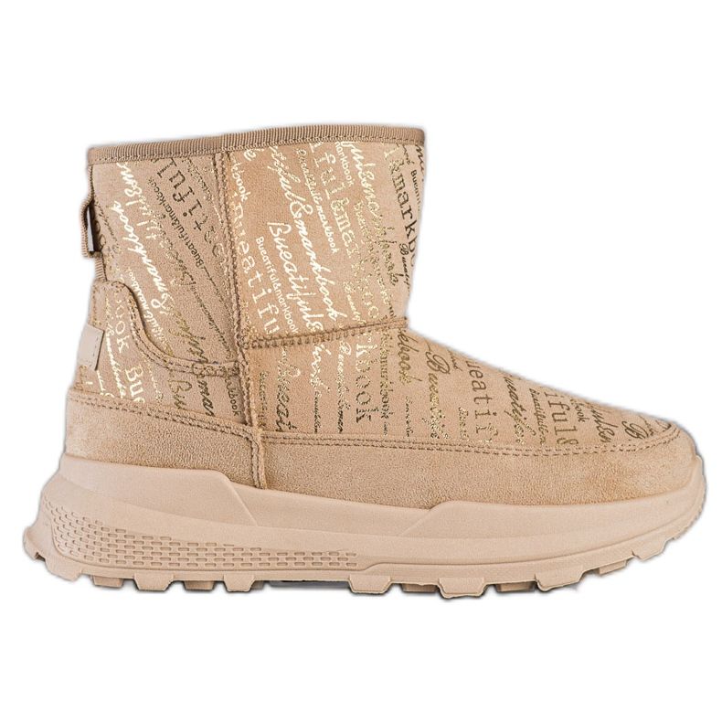 SHELOVET Varm Mukluki på plattformen beige