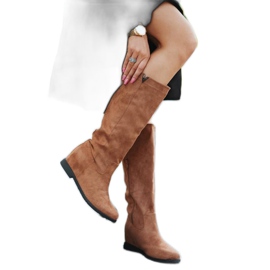 Kamelstövlar med Nana kilklack brun