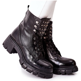 Dam Stövlar Trappers Glany Black Clethra svart