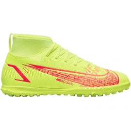 Nike Mercurial Superfly 8 Club Tf Jr CV0795 760 fotbollsskor gul gula färger