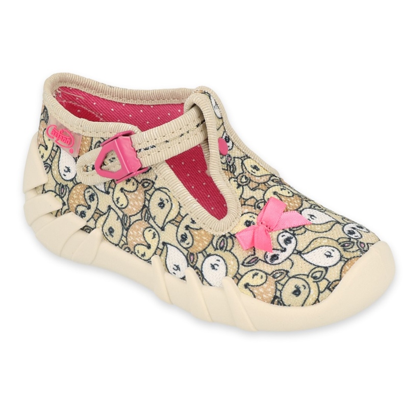 Befado barnskor 110P437 beige brun rosa