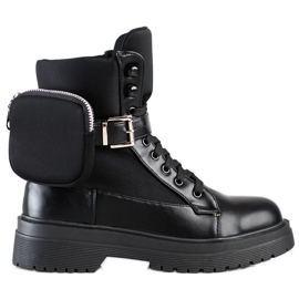 WELLSPRING Bekväma stövlar med en ficka svart