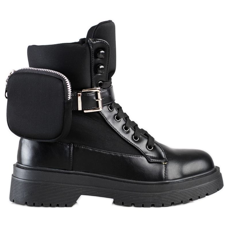 WELLSPRING Bekväma stövlar med en ficka svart