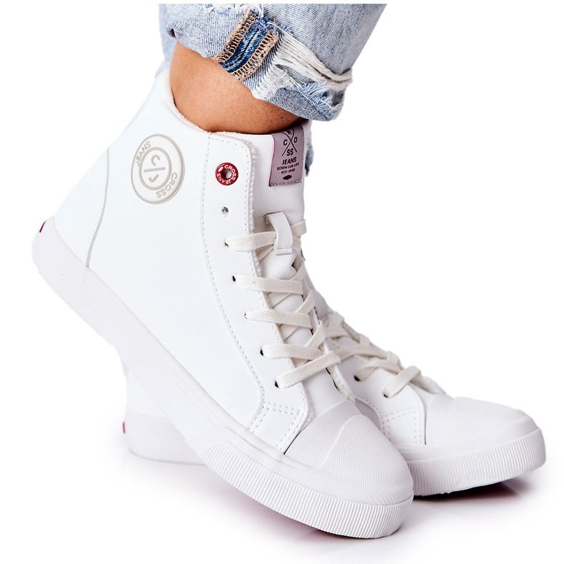 Kvinnors sneakers Cross Jeans High White II2R4010C vit
