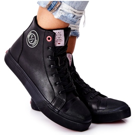 Kvinnors isolerade sneakers Cross Jeans High Black II2R4009C svart