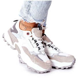 Kvinnors sportskor Cross Jeans vit och grå II2R4020C