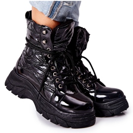 Vinceza Ismobe Black Trappers för kvinnor svart