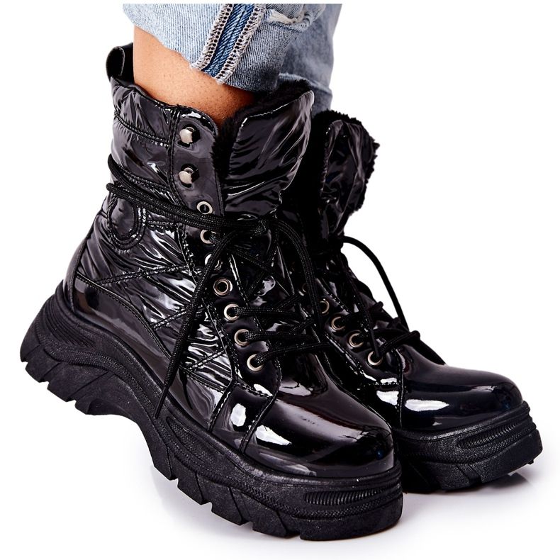 Vinceza Ismobe Black Trappers för kvinnor svart