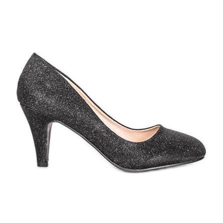 Svarta pumps på en Daisy stilettklack