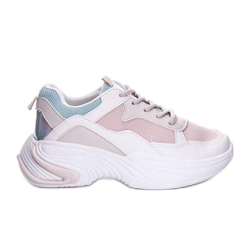 Cream Yumiko mesh sneakers vit rosa