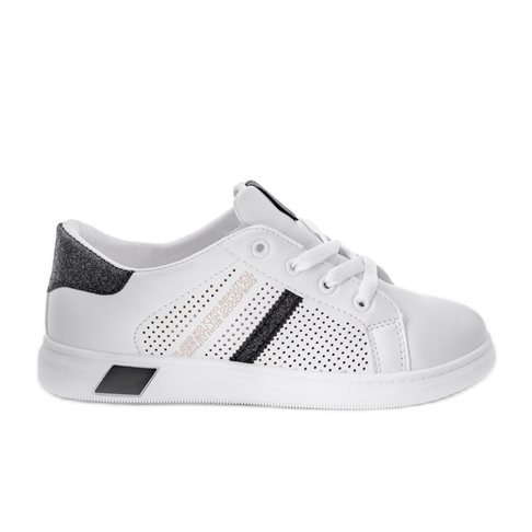 Betsy svart glitter vita träningsskor