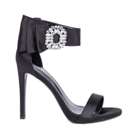 Svarta sandaler på hög klack Amelia