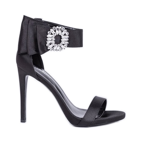 Svarta sandaler på hög klack Amelia