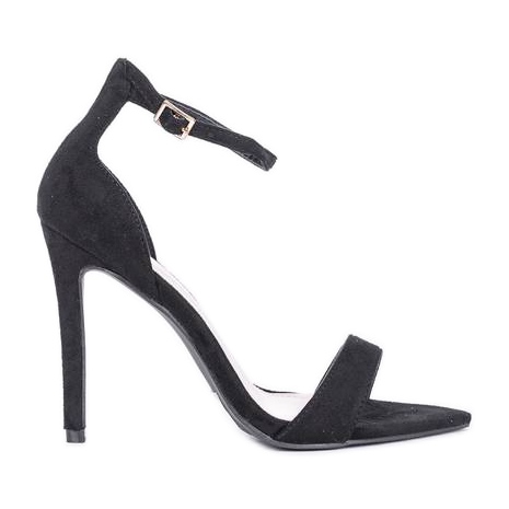 Svarta sandaler på en stilettklack från Molly