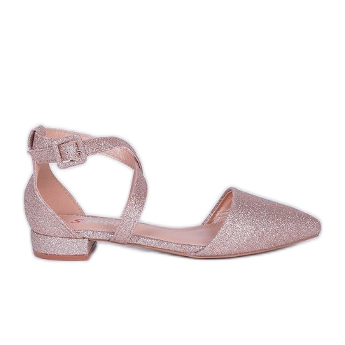 Rose gold ballerinas Elise rosa gyllene