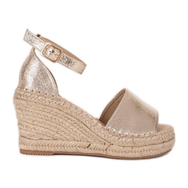 Holiday Vibes gyllene espadriller