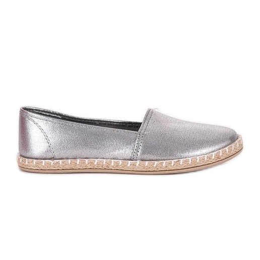 Silver metalliska espadriller från Big Girl silver-