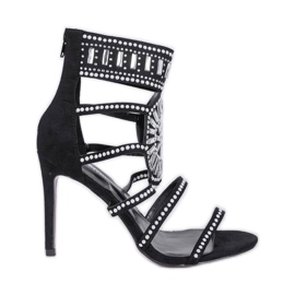 Svarta sandaler på stilettklack från Tisha