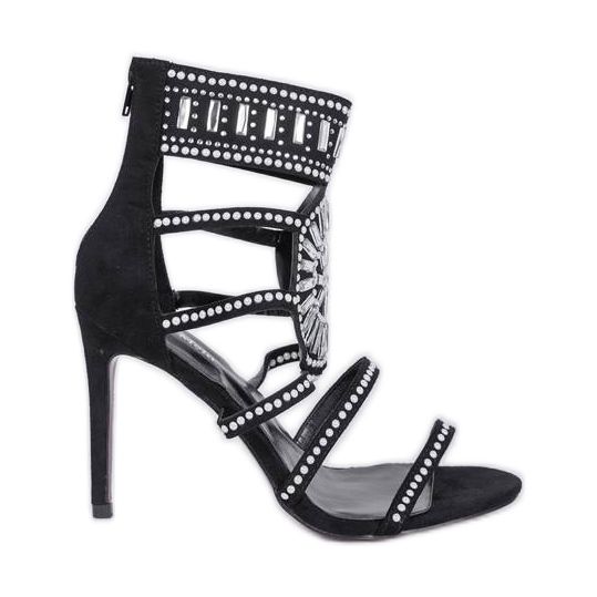 Svarta sandaler på stilettklack från Tisha