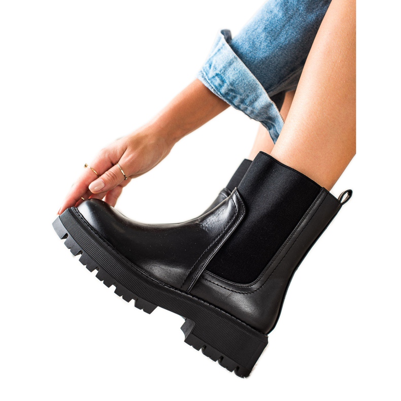 Seastar Chelsea stövlar på modeplattformen svart