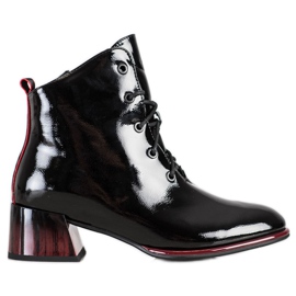 S. BARSKI Snörskor på höga klackar från S.BARSKI svart