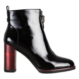 S. BARSKI Snygga lackerade stövlar S.BARSKI svart