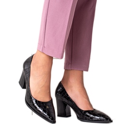 S. BARSKI Pumpar med Eco Leather S.BARSKI svart