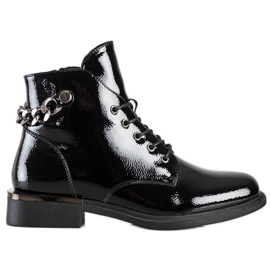 Eleganta lackerade stövlar av Sergio Leone svart